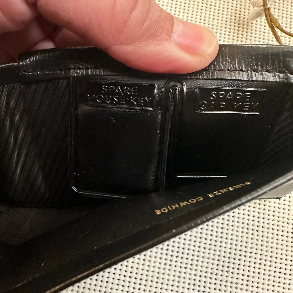 Rolfs Vintage Bi- Fold Black Textured Cowhide Leather Wallet Bills Card Mens NEW